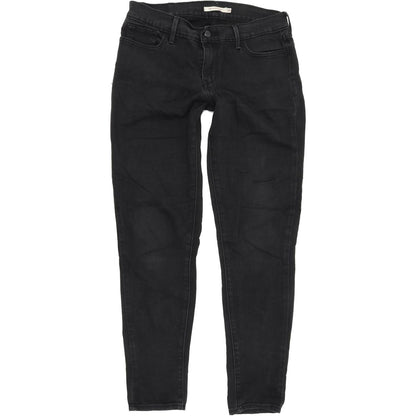 Levi's 710 Super Women Black Skinny Slim Stretch Jeans W29 L30