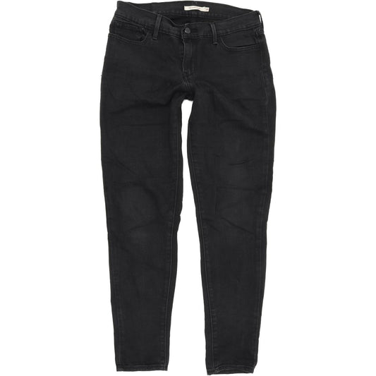 Levi's 710 Super Women Black Skinny Slim Stretch Jeans W29 L30