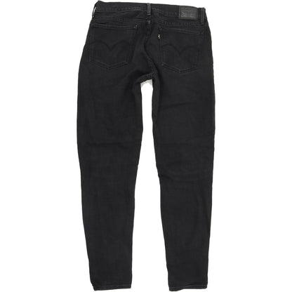 Levi's 710 Super Women Black Skinny Slim Stretch Jeans W29 L30