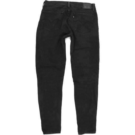 Levi's 710 Super Women Black Skinny Slim Stretch Jeans W29 L30