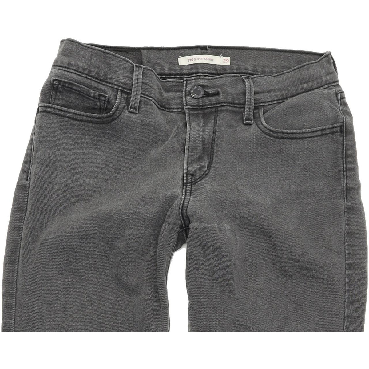 Levi's 710 Super Women Grey Skinny Slim Stretch Jeans W29 L32
