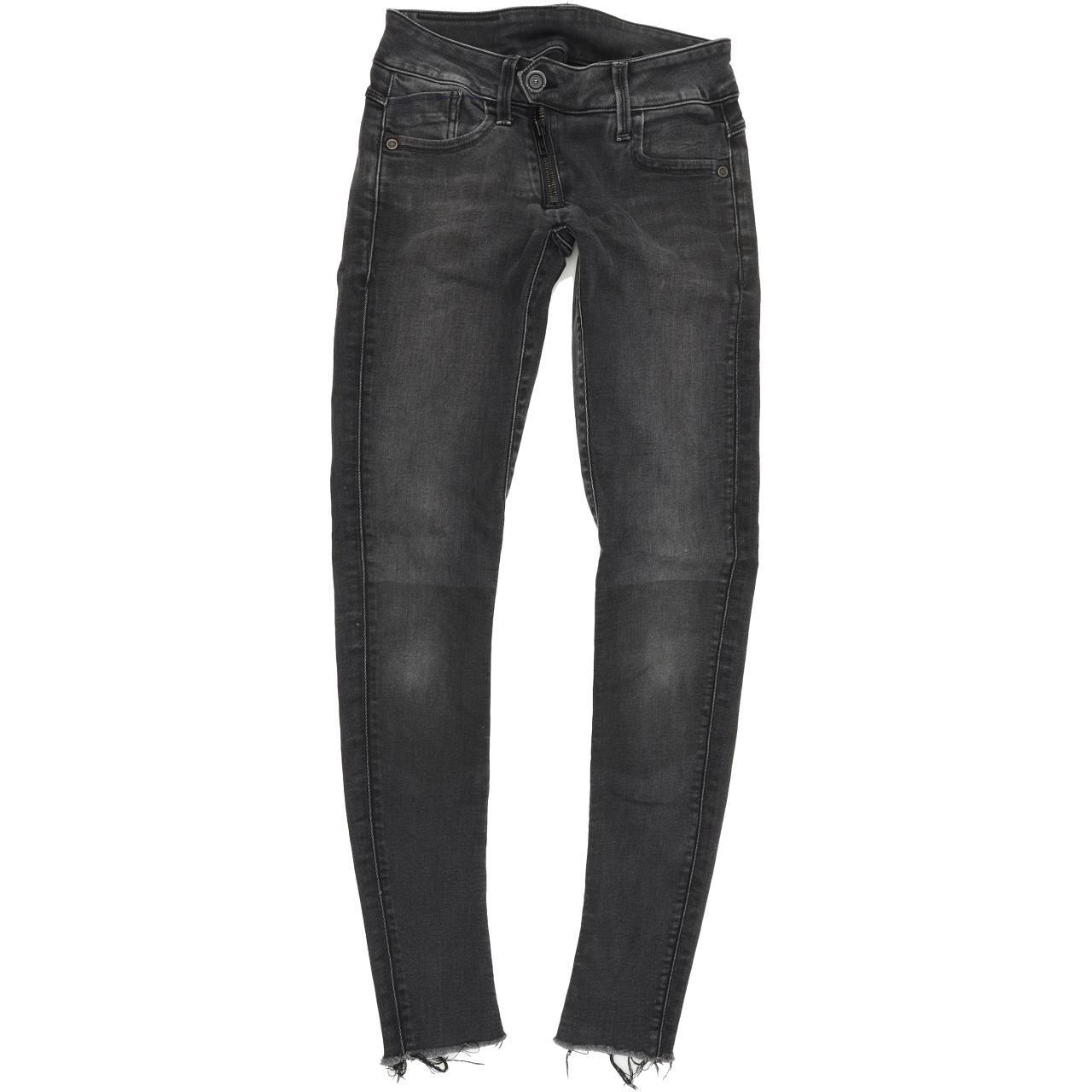 G-Star Lynn Zip Shablon Women Grey Skinny Slim Stretch Jeans W25 L30
