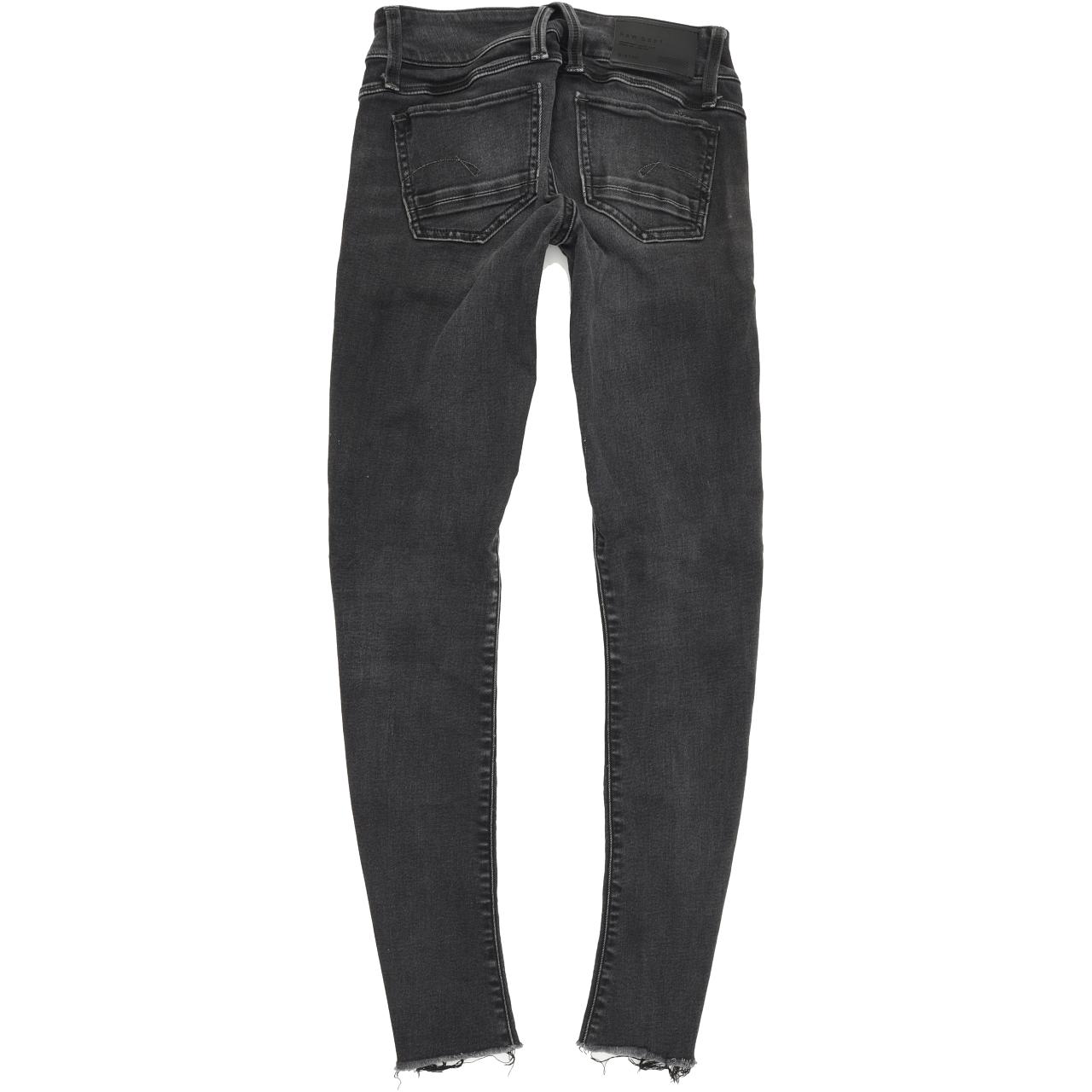 G-Star Lynn Zip Shablon Women Grey Skinny Slim Stretch Jeans W25 L30