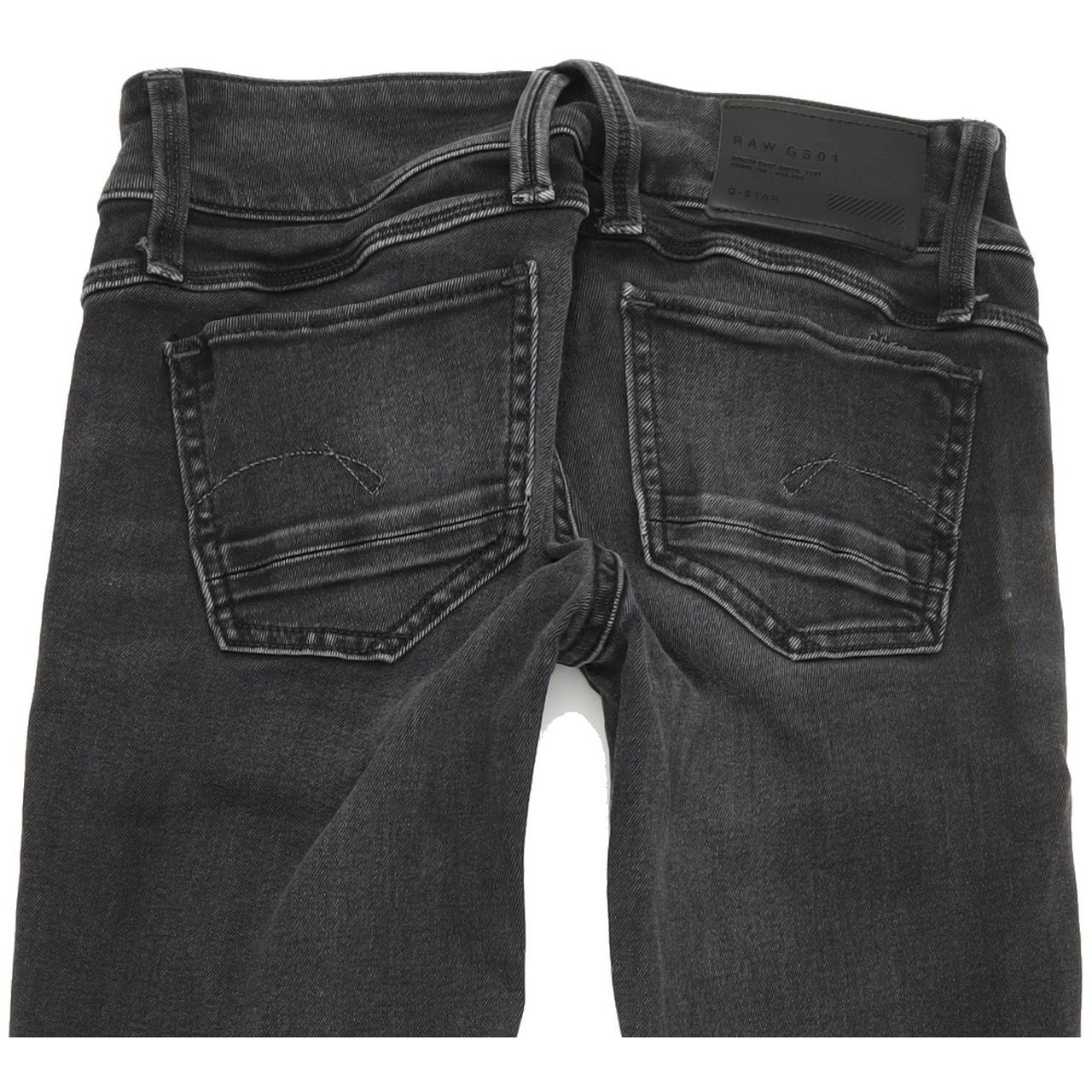 G-Star Lynn Zip Shablon Women Grey Skinny Slim Stretch Jeans W25 L30