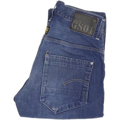 G-Star Men Blue Straight Regular Jeans W28 L31