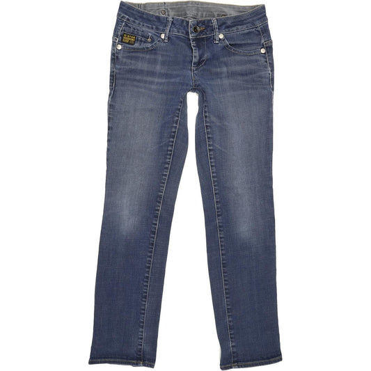 G-Star Midge Women Blue Straight Slim Stretch Jeans W28 L29