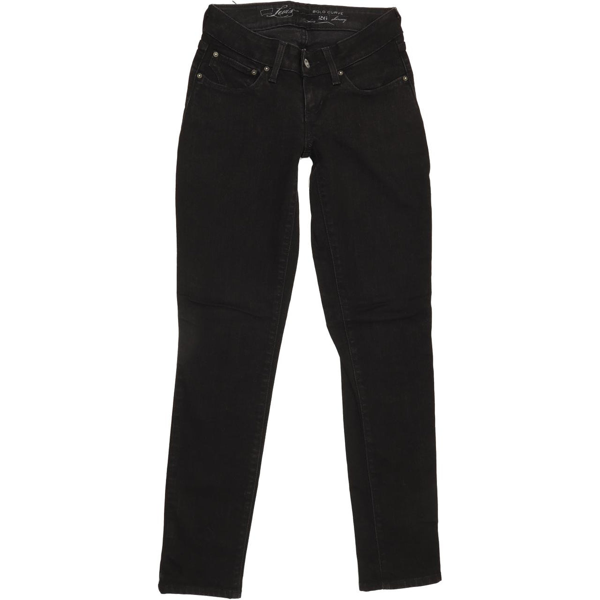 Levi's Bold Curve Women Black Skinny Slim Stretch Jeans W26 L30