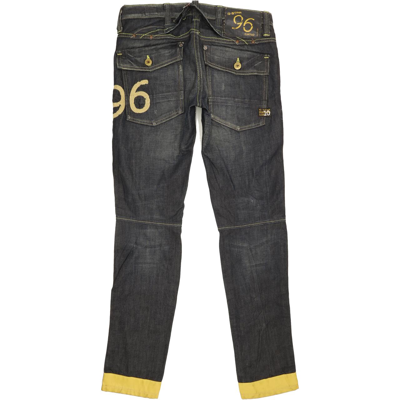 G-Star Elwood Embro Narrow Women Blue Straight Slim Jeans W28 L32