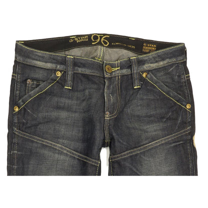 G-Star Elwood Embro Narrow Women Blue Straight Slim Jeans W28 L32