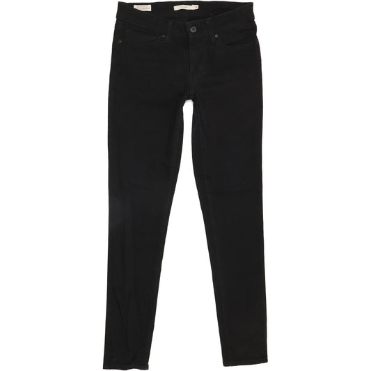 Levi's 711 Women Black Skinny Regular Stretch Jeans W28 L30