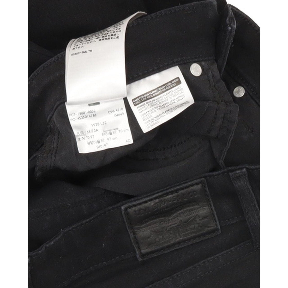 Levi's 711 Women Black Skinny Regular Stretch Jeans W28 L30