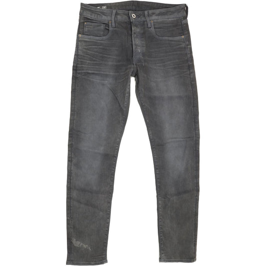 G-Star 3301 Men Grey Straight Slim Stretch Jeans W34 L33