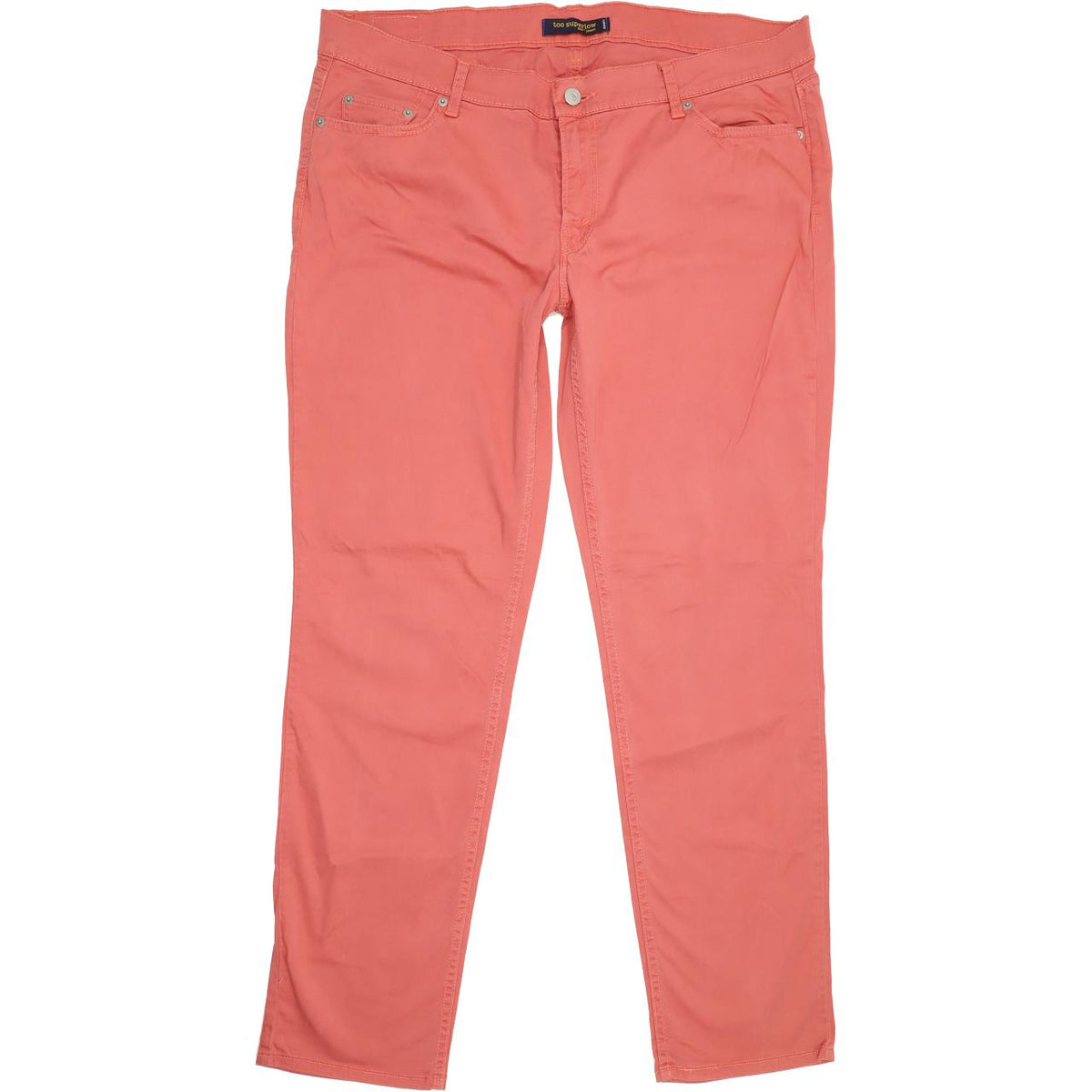 Levi's 524 Women Red Straight Slim Stretch Jeans W34 L32