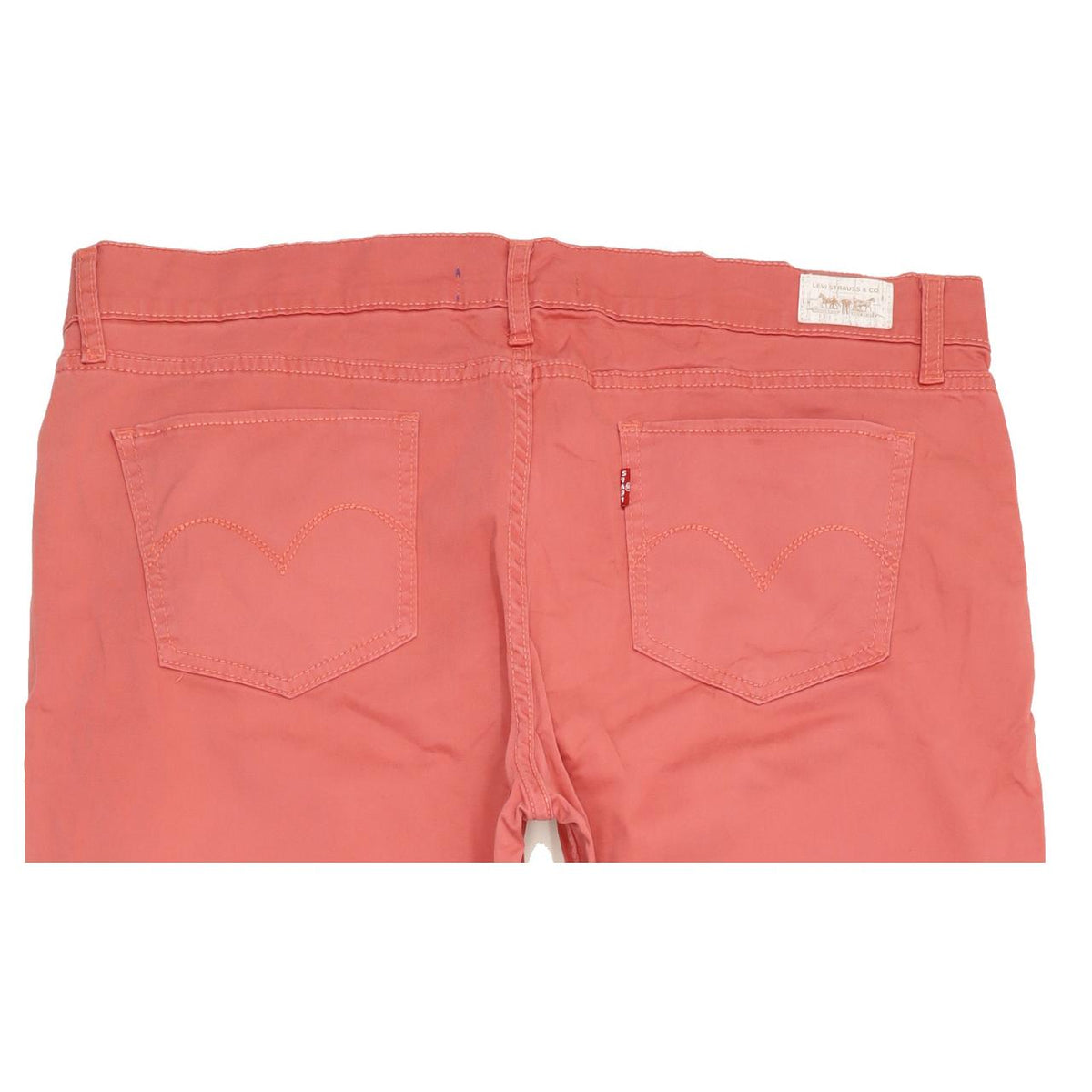 Levi's 524 Women Red Straight Slim Stretch Jeans W34 L32