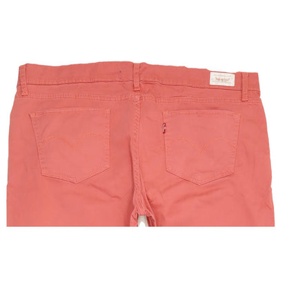Levi's 524 Women Red Straight Slim Stretch Jeans W34 L32