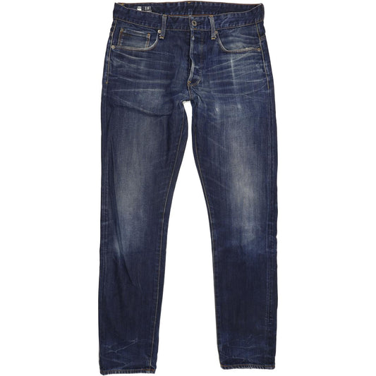 G-Star 3301 Men Blue Tapered Regular Jeans W33 L33