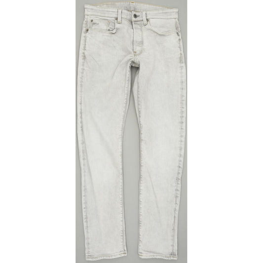 G-Star 3301 Men Grey Tapered Regular Stretch Jeans W29 L31