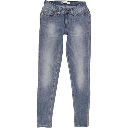 Levi's Women Blue Skinny Slim Stretch Leggings W27 L29