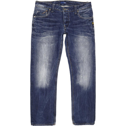 G-Star Attacc Men Blue Straight Slim Jeans W33 L30