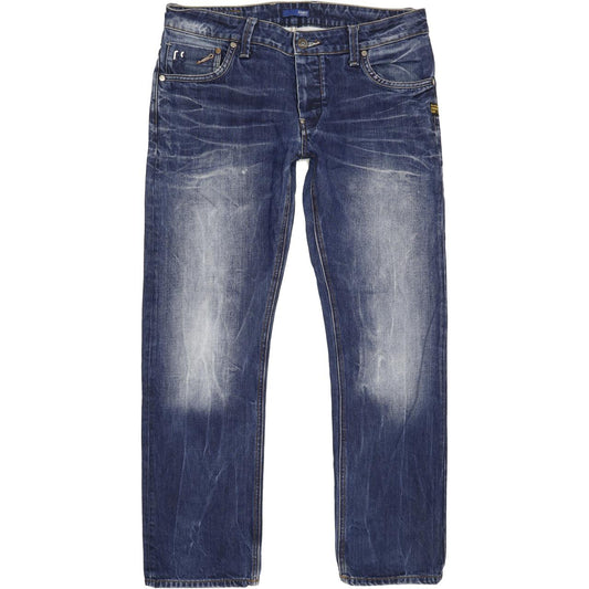 G-Star Attacc Men Blue Straight Slim Jeans W33 L30