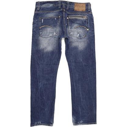 G-Star Attacc Men Blue Straight Slim Jeans W33 L30