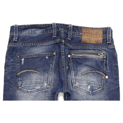 G-Star Attacc Men Blue Straight Slim Jeans W33 L30