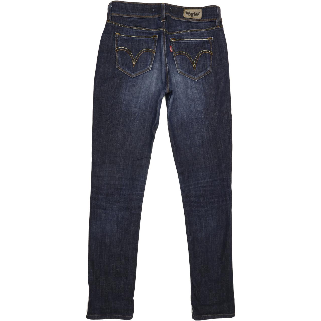 Levi's 471 Women Blue Straight Slim Stretch Jeans W30 L31