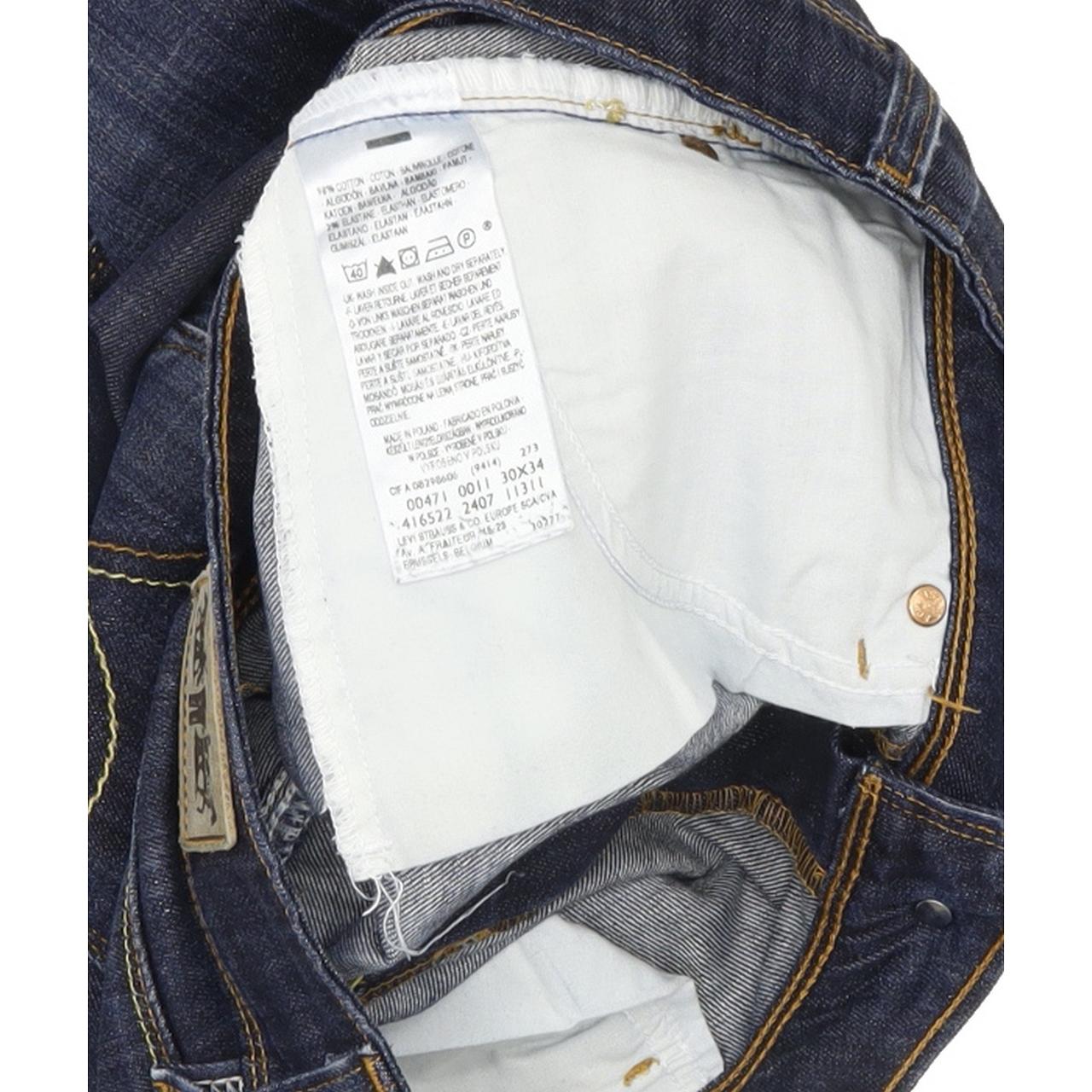 Levi's 471 Women Blue Straight Slim Stretch Jeans W30 L31