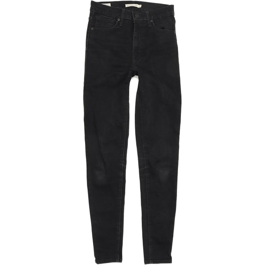 Levi's Mile High Super Women Black Skinny Slim Stretch Jeans W27 L30