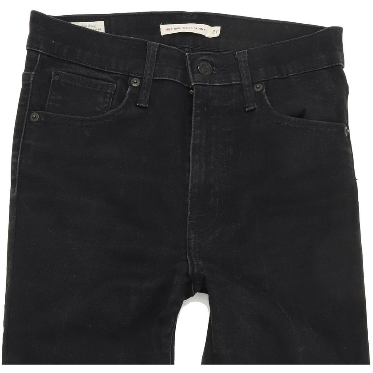Levi's Mile High Super Women Black Skinny Slim Stretch Jeans W27 L30