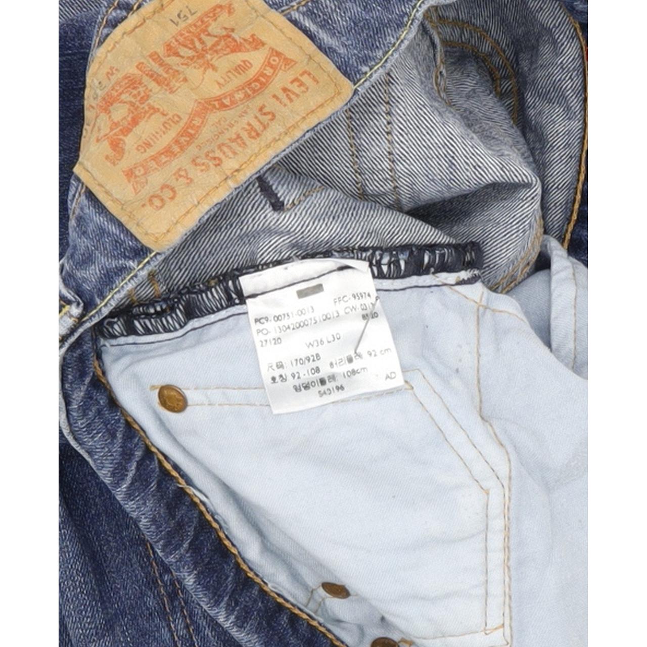 Levi's 751 Men Blue Straight Regular Jeans W36 L29