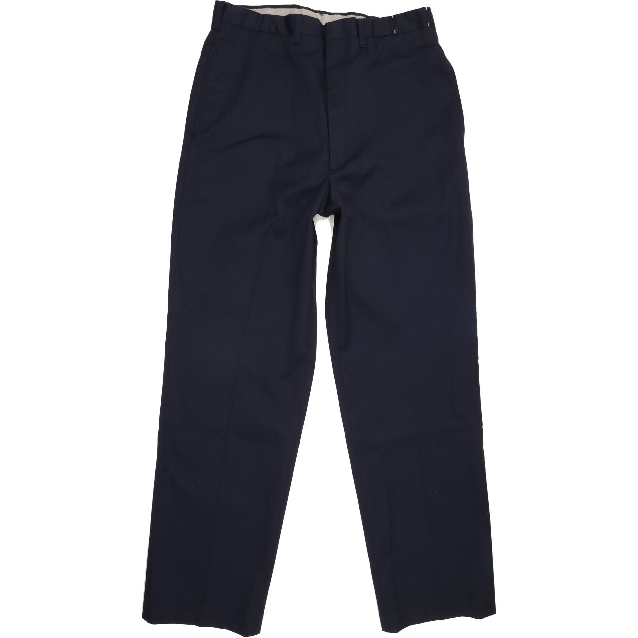 Lee Men Navy Straight Regular Trousers W31 L30