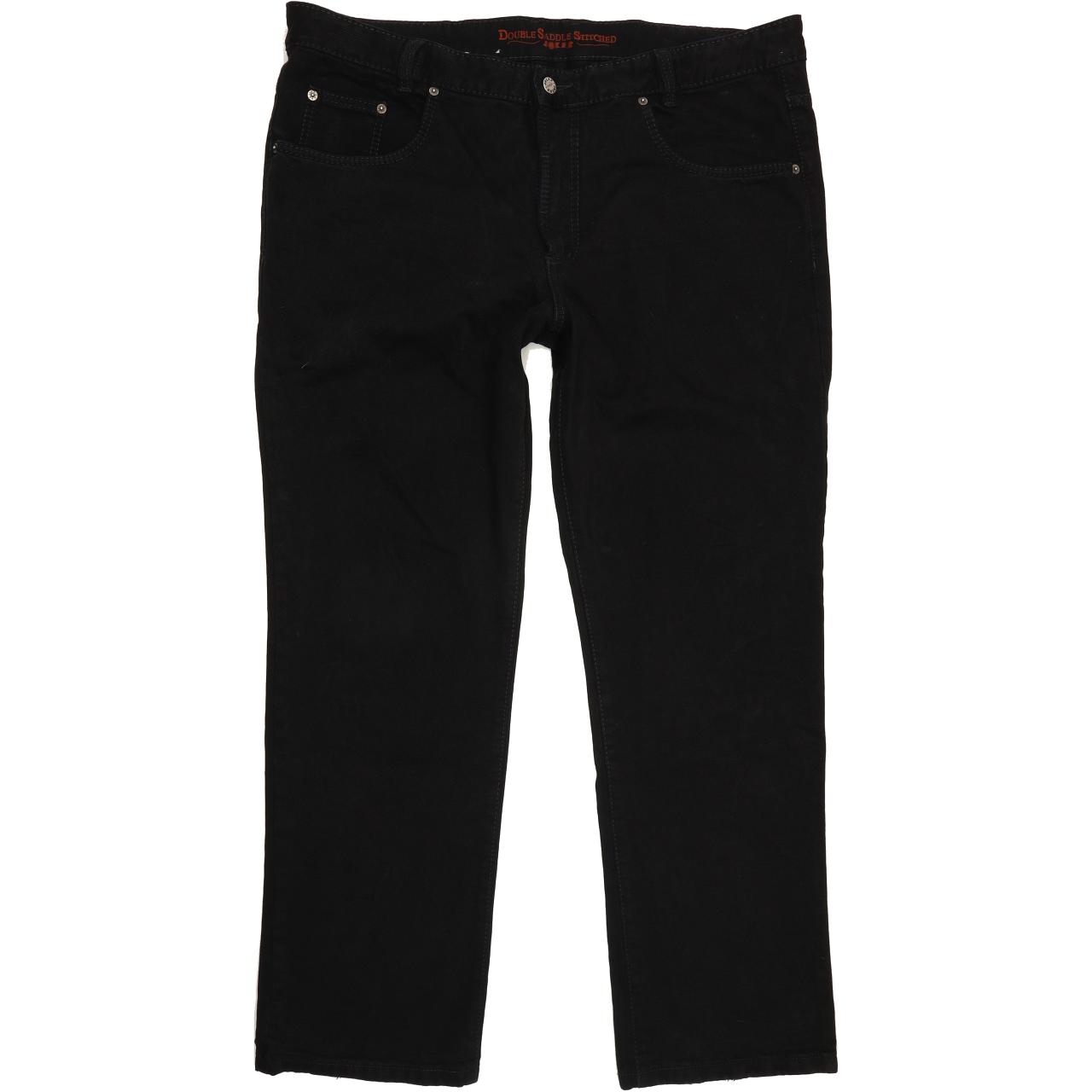 Joker Double Saddle Stitched Men Black Straight Regular Jeans W42 L32