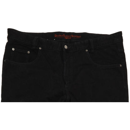 Joker Double Saddle Stitched Men Black Straight Regular Jeans W42 L32