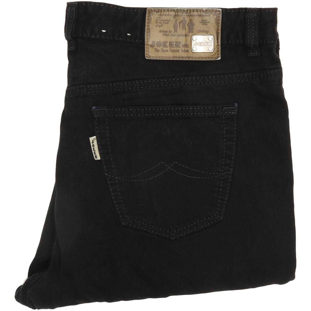 Joker Double Saddle Stitched Men Black Straight Regular Jeans W42 L32