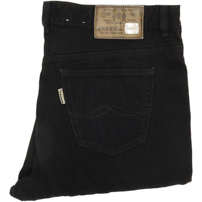 Joker Double Saddle Stitched Men Black Straight Regular Jeans W42 L32
