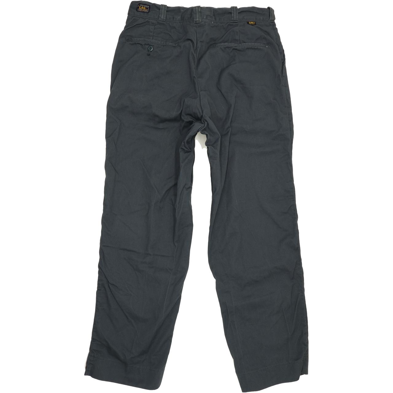 Lee Men Grey Straight Regular Trousers W30 L28