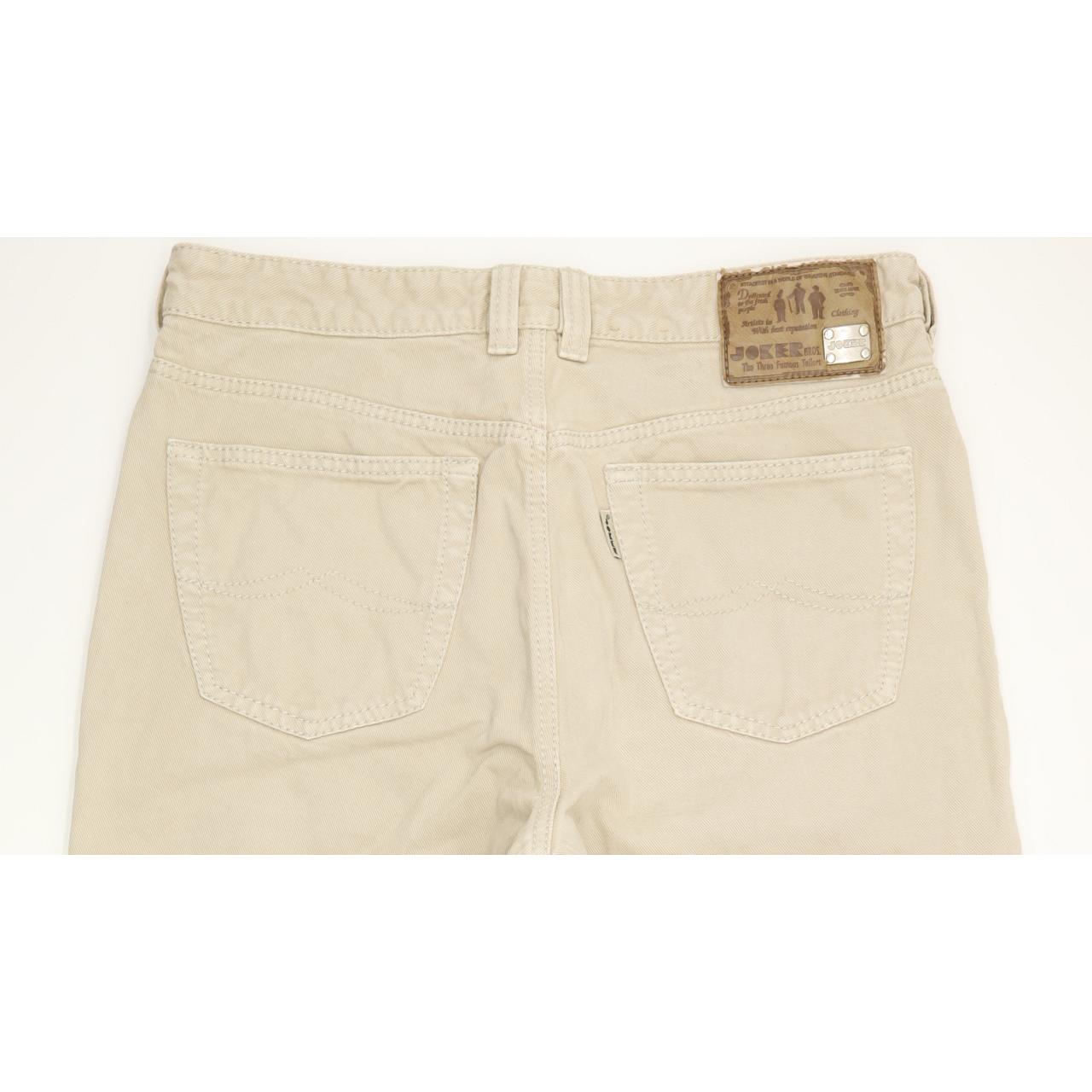 Joker The Three Famous Tailors Men Beige Straight Regular Jeans W35 L28