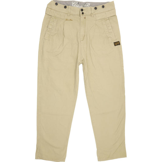 G-Star Booster Baggy Beige Tapered Loose Chino Jeans High Waisted W27 L31