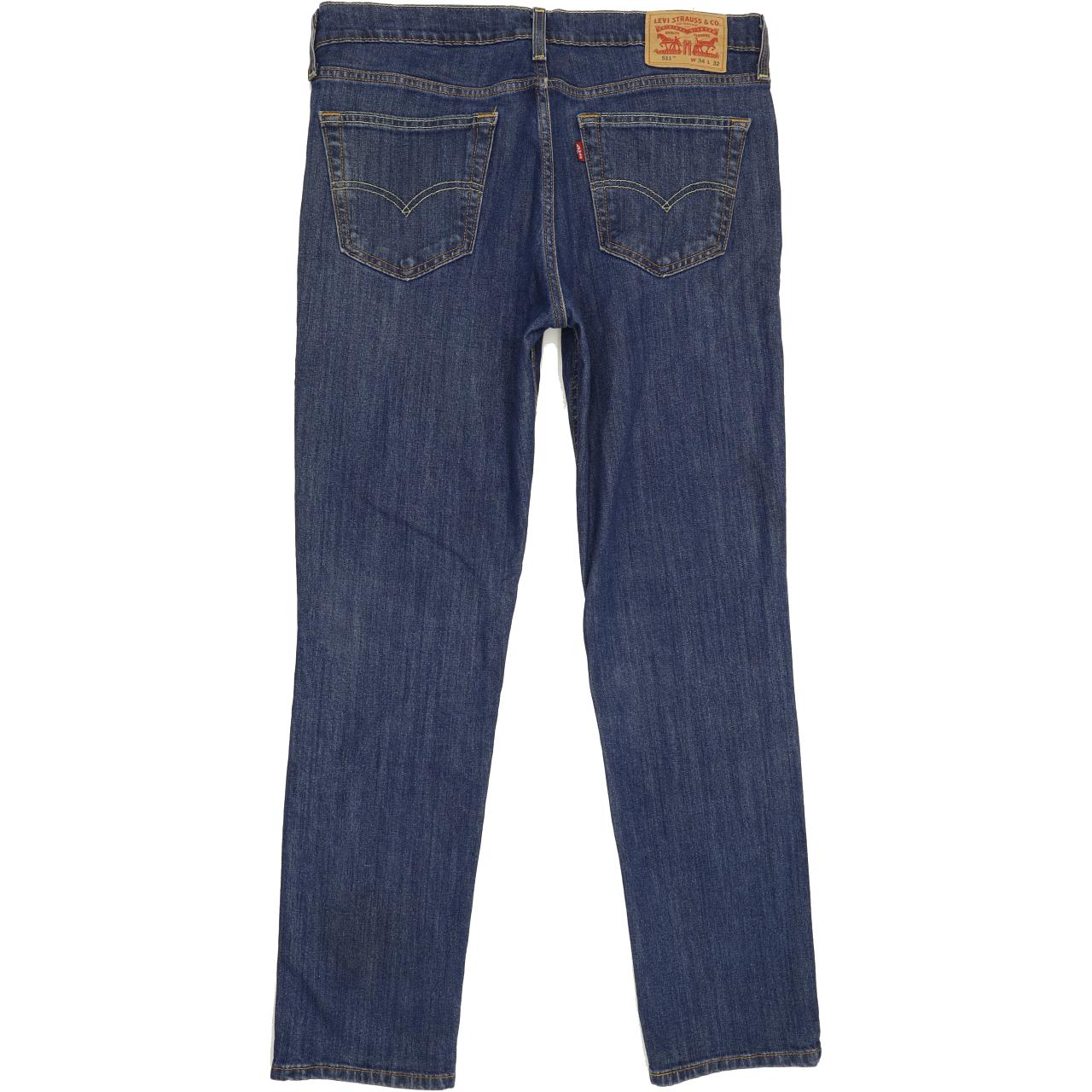 Levi's 511 Men Blue Straight Slim Jeans W34 L31