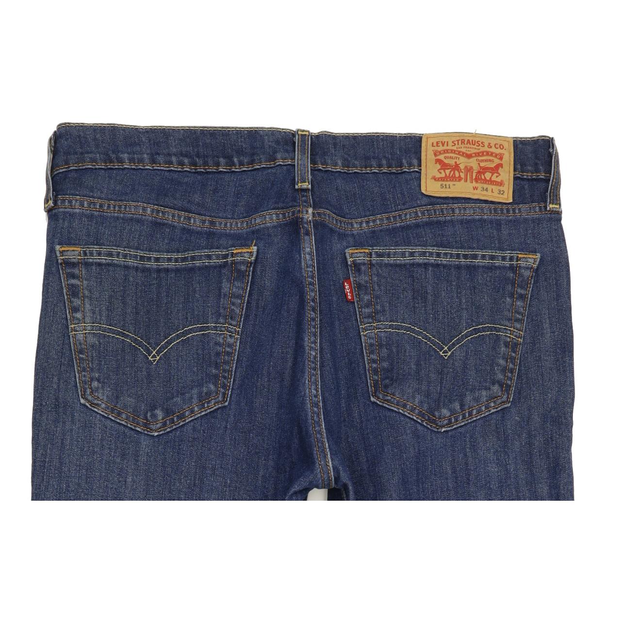 Levi's 511 Men Blue Straight Slim Jeans W34 L31