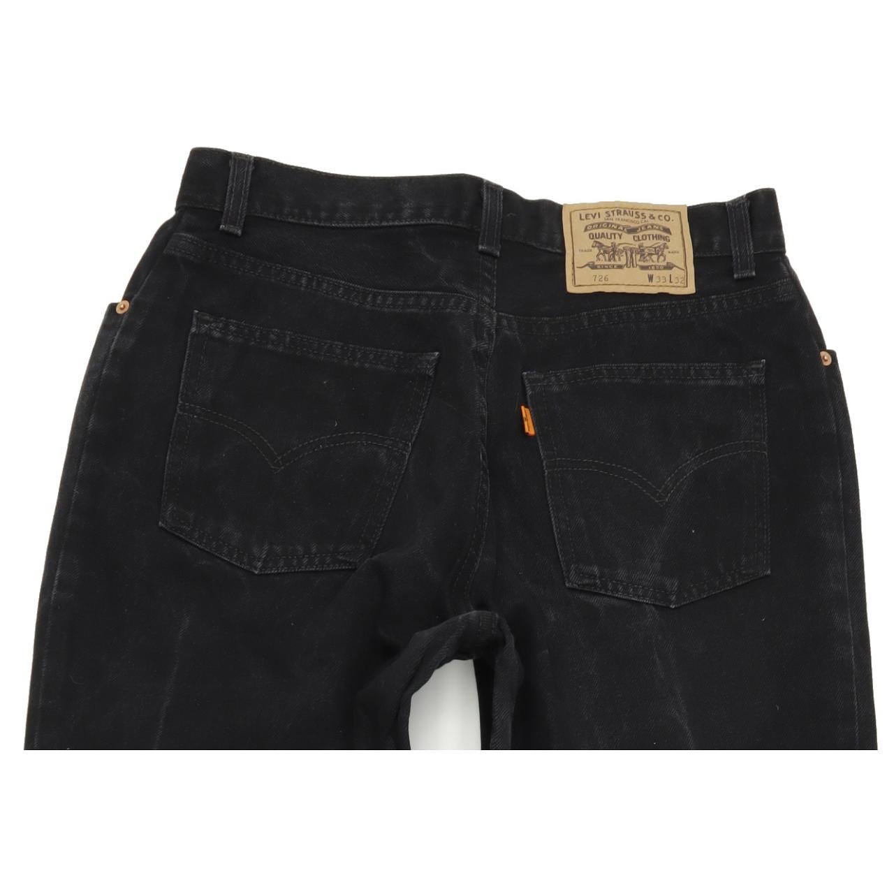 Levi's 726 Men Black Straight Regular Jeans W32 L32