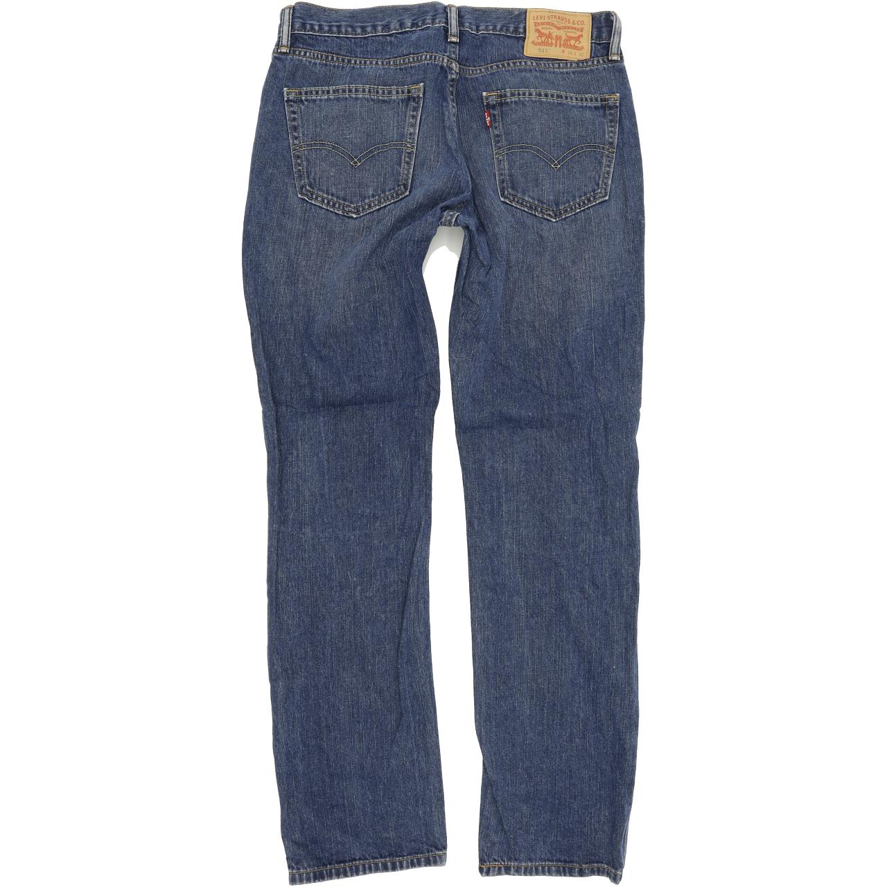 Levi's 511 Men Blue Straight Slim Jeans W34 L32