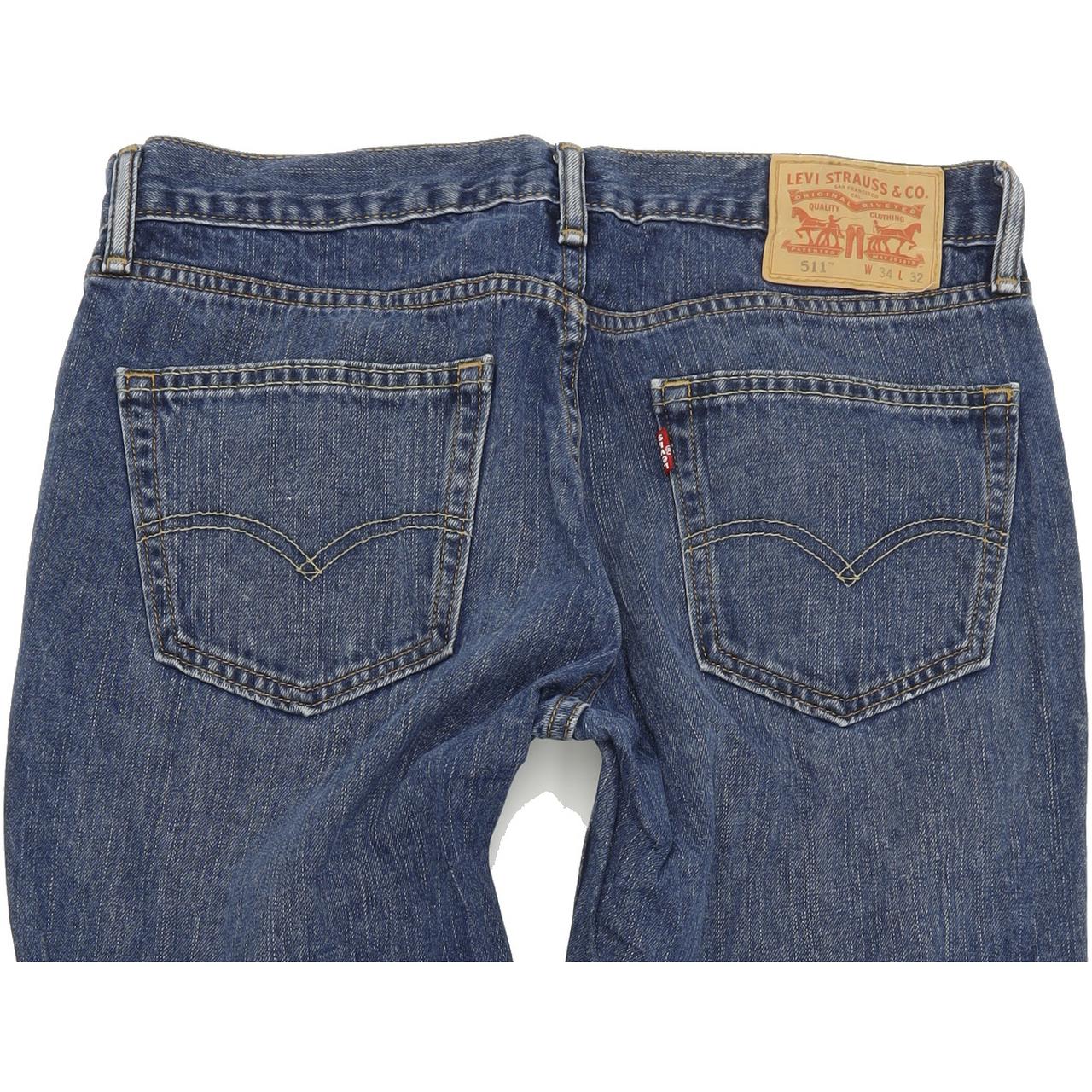 Levi's 511 Men Blue Straight Slim Jeans W34 L32