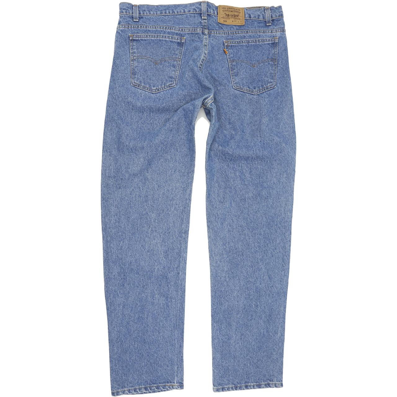 Levi's 505 Made in USA Men Blue Straight Relaxed Mom Jeans W40 L32