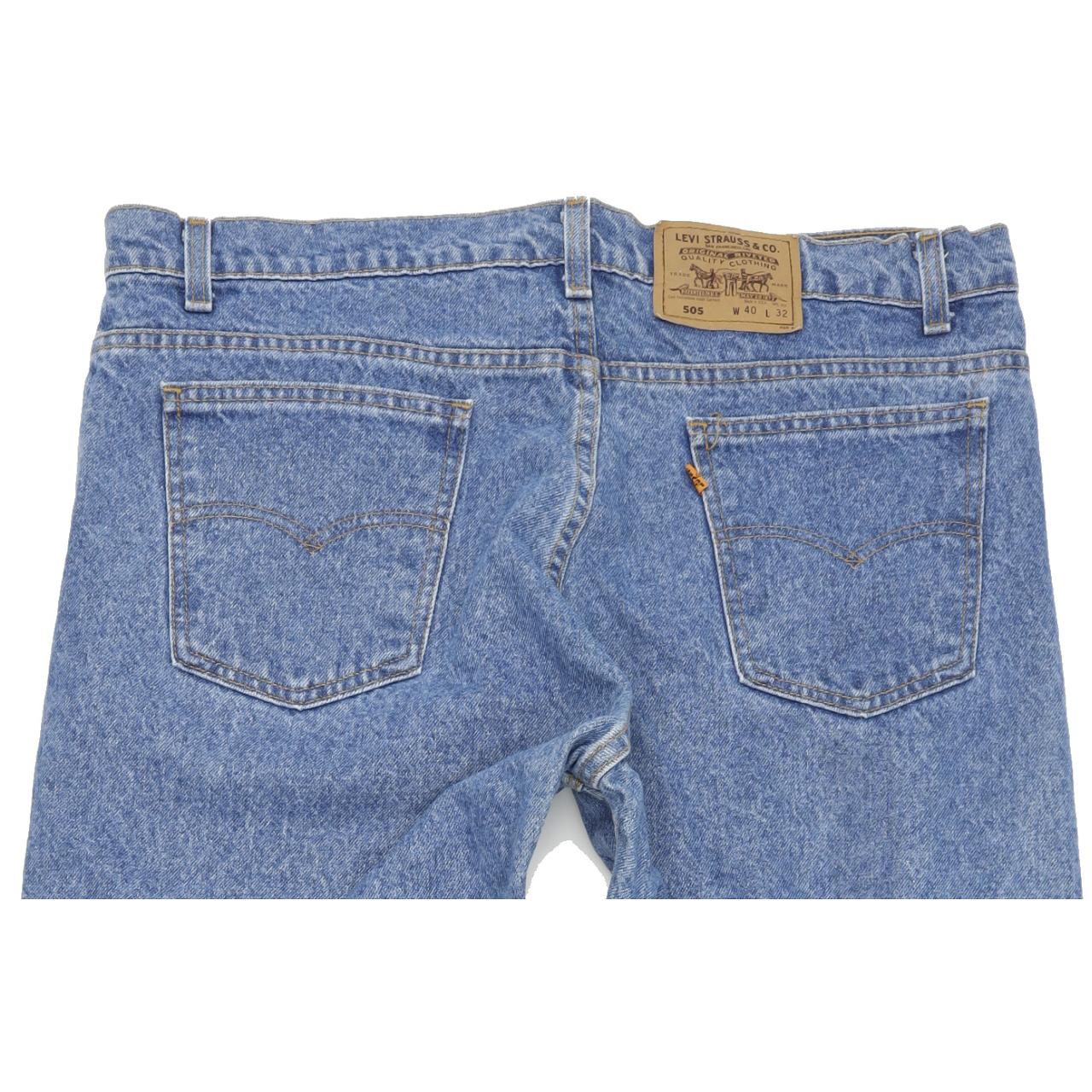 Levi's 505 Made in USA Men Blue Straight Relaxed Mom Jeans W40 L32