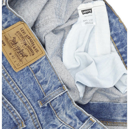 Levi's 505 Made in USA Men Blue Straight Relaxed Mom Jeans W40 L32