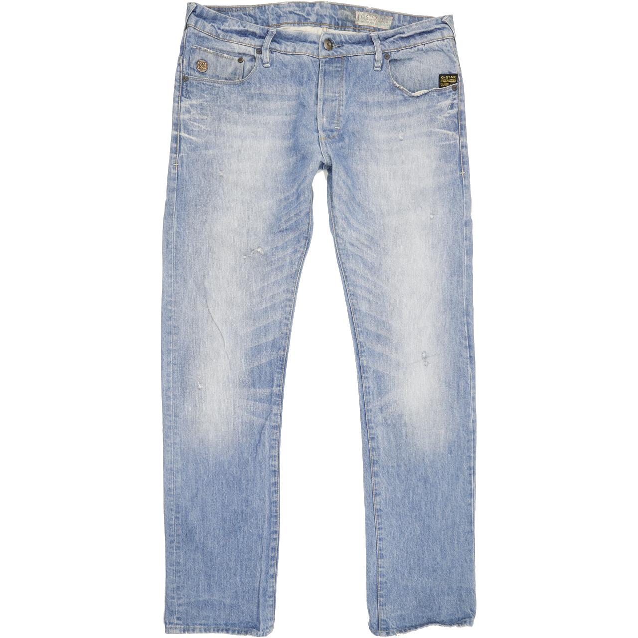 G-Star Heller Men Blue Straight Regular Jeans W36 L34