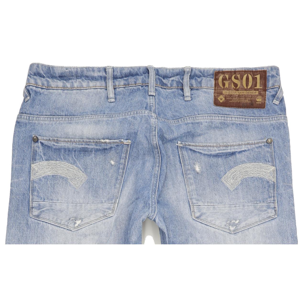 G-Star Heller Men Blue Straight Regular Jeans W36 L34