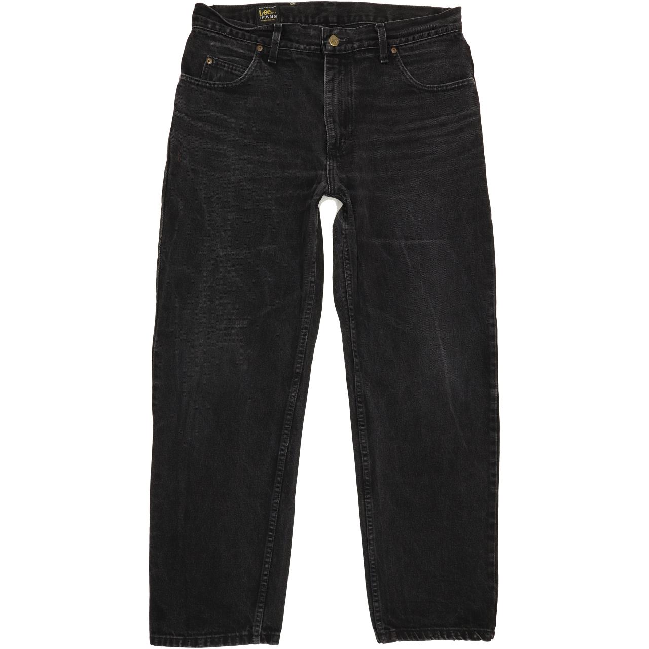 Lee Brooklyn Men Black Straight Regular Jeans W35 L29